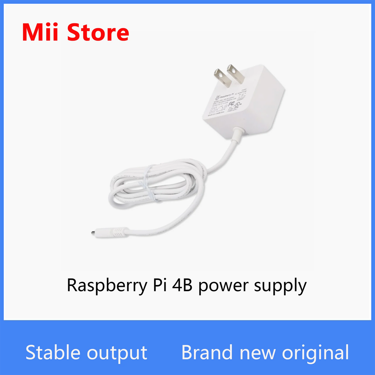 Original Raspberry Pi Official Power Supply 5V3A Type C 15W Output Suitable for Raspberry Pi 4B