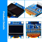 0.96 inch OLED SPI/IIC Serial White/Blue/Yellow OLED Display Module 128X64 I2C SSD1306 12864 LCD Screen Board GND VDD SCK SDA