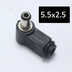 2PCS Male DC Power Plug Connector Angle 90 Degree L Shaped Plastic 5.5*2.5 5.5*2.1 4.8*1.7 4.0*1.7 3.5*1.35 3.5*1.1 2.5*0.7mm