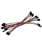 10PCS Dupont 2.54mm Pitch 10cm 20cm 30cm Single/Double Female 2P 3 4 5 6 7 8 9 10P connector Jumper Cable Wire For PCB Arduino