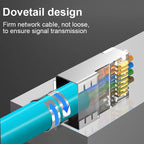 CAT7 Shielded 10Gbps STP RJ45 Modular Plug Connector with Load Bar, 50μ Gold-plated Support 23-26AWG