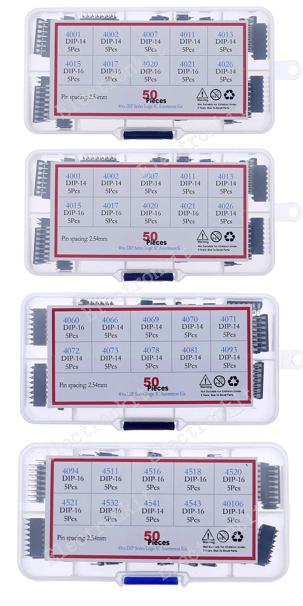 HEF/HCF/CD40XX DIP 4000 Series CMOS Logic IC Assortment Kit 4001 4011 4013 4028 4040 4060 4066 4071 4081 4511 4521 4541 40106