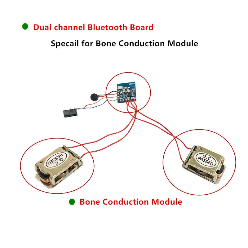 Bone Conduction Module with Dual Channel Board DIY Kit/Minimum Bone Conduction Horn for Deafness Supplies