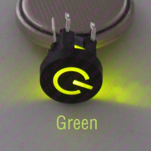 10PCS 6X6X7.2mm illuminated Momentary Tact Switch Button No Loacking 6Pin DIP LED 12V Mini Push Button Switch