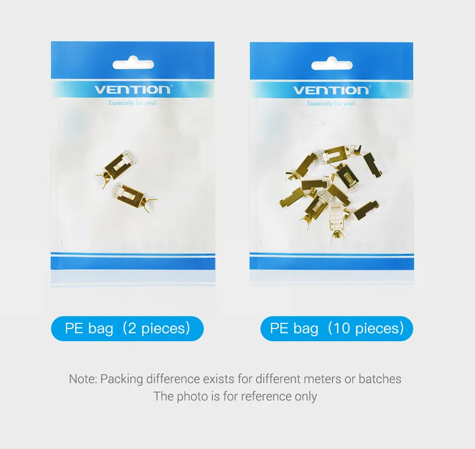 Vention RJ45 Connector Cat8 8P8C Modular Ethernet Cable Cat 8 FTP Head Plug Gold Plated 40Gbps Crimp Network Connerctor Cat8