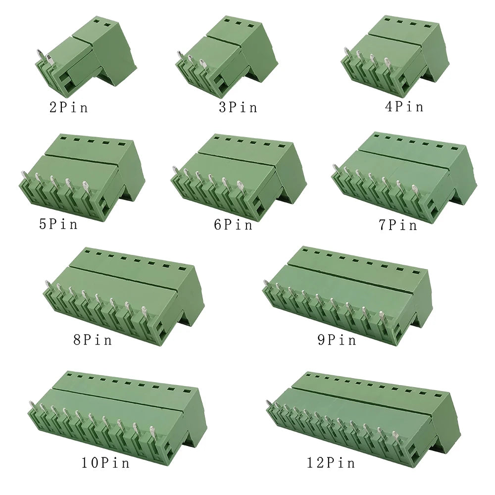 5Pairs KF2EDG 15EDG 3.5mm/3.81mm/3.96mm/5.08mm PCB Screw Terminal Block Connector Pin Header Socket Straight/Right Angle 2-12Pin