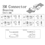 200Pcs/Box SM 2.54 JST 2P 3P 4P 5Pin Male Female Crimp Terminal Housing LED Connector Combination Kit SM-2P SM-2R