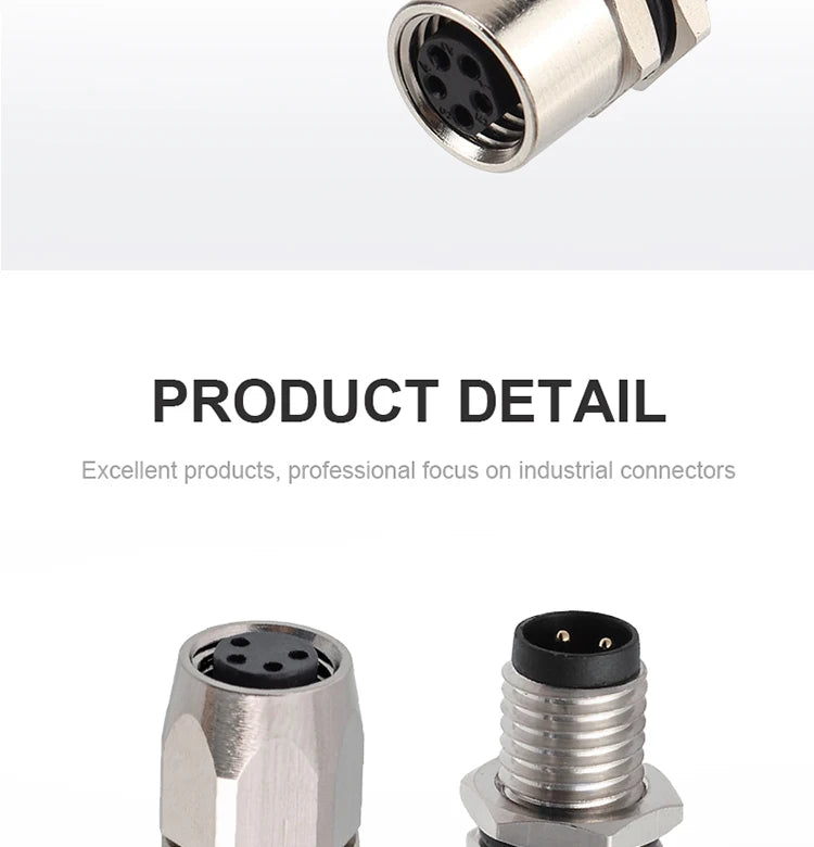 3 4 5 6 8 Pins M8 Solder Welding A D Coding Male Female Panel Mount IP67 Sensor Circular Connectors