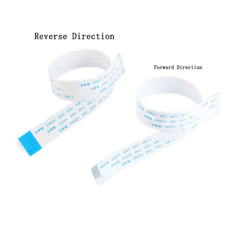 5pcs FPC/FFC 24P Ribbon Flexible Flat Cable Wire Pitch 0.5/1.0mm 6/10/15/20/25/30/40cm Length Forward Reverse Direction Connecto