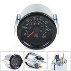2" 52mm 0-10 Bar/0-150PSI Barometer Mechanical Air Pressure Gauge 12V Yellow Light Car Meter With Sensor NPT1/8