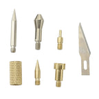 7 in 1 Wood Embossing Burning Carving Pyrography Pen Kit 60W / 80W Adjustable Temperature Soldering Iron Hand Operated Tools Set