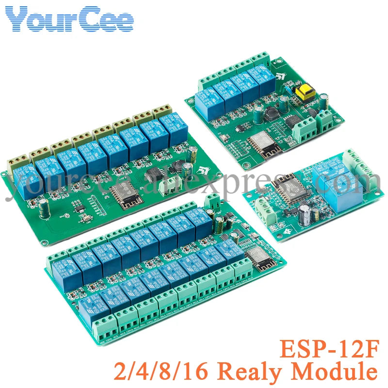 ESP8266 1/2/4/8/16 Channel Way Wireless Relay Module AC/DC ESP ESP-12F WIFI Development Board