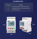 TOMZN AC DC 110V-240V DIN Rail Over and Under Voltage Protection Monitoring Relays Protector