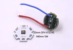 IR 850nm 940nm 5W LED Emitter SFH 4715AS SFH 4725AS Aluminum Plate 17mm 4*AMC7135 1400mAh 1-Mode Driver Board Set