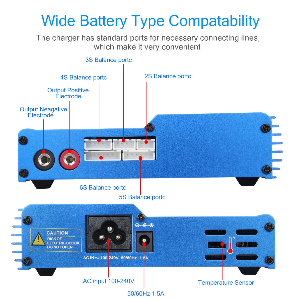 IMAX B6AC 80W RC Charger B6 AC 6A Balance Charger with Digital LCD Screen Li-ion LiFe Nimh Nicd PB Lipo Battery Discharger