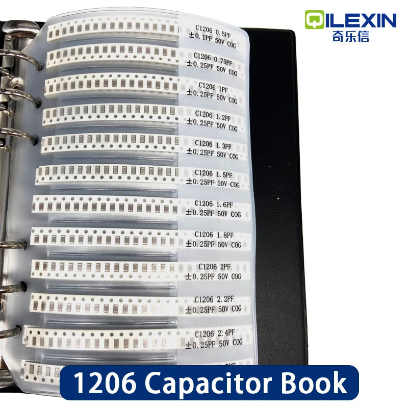 Capacitors Kit SMD Capacitor Sample Book 0201 0402 0603 0805 1206 Assortment Pack 80/90/92values DIY 25 50 pcs