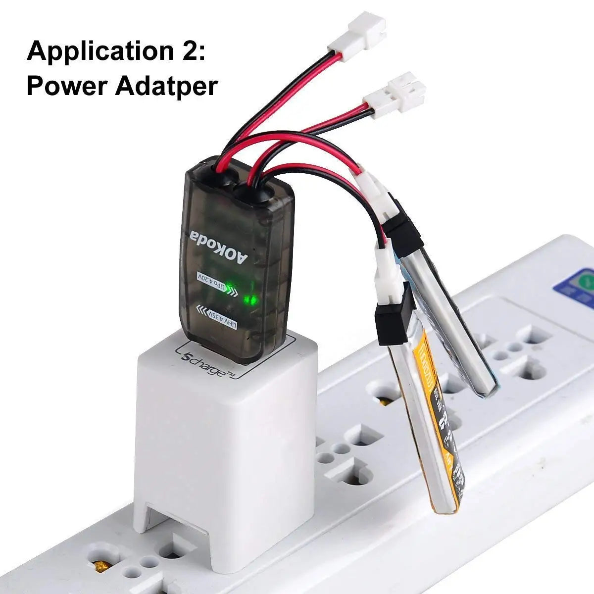 1pcs AOKoda CX405 4CH Micro USB Battery Charger Support 1S LiPo/LiHv 4.2V/4.35V Battery For RC Helicopter Airplane Toys Drone