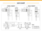Cloweit M12 3 4 5 8 Pins PVC LED IP67 Sensor Cable Connector Type A Socket Plug 2m Waterproof  Male&Female Straight Angle
