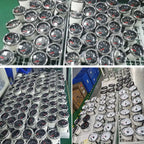 12V/24V STBD PORT Rudder Angle Meter 85mm Rudder Angle Indicator with 0-190 ohm Rudder Angle Sensor 7 Color Backlight Customized
