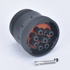 9 pin waterproof auto connector Diagnosctic Tool  circular Connector HD16-9-1939P HD16-9-1939S for Track J1939 For Deutsch