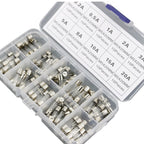 100Pcs Quick Blow Glass Tube Fuse Assorted Kits 5x20mm Fast-blow Fuses Set 0.2A-20A Electrical Circuit Protection
