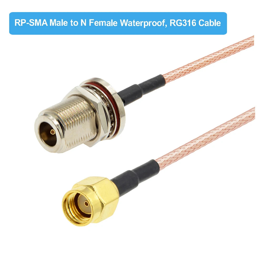 1PCS SMA Male to N Female Bulkhead RG316 Coaxial Pigtail RF Cable Extension Cable Coax Jumper Cable