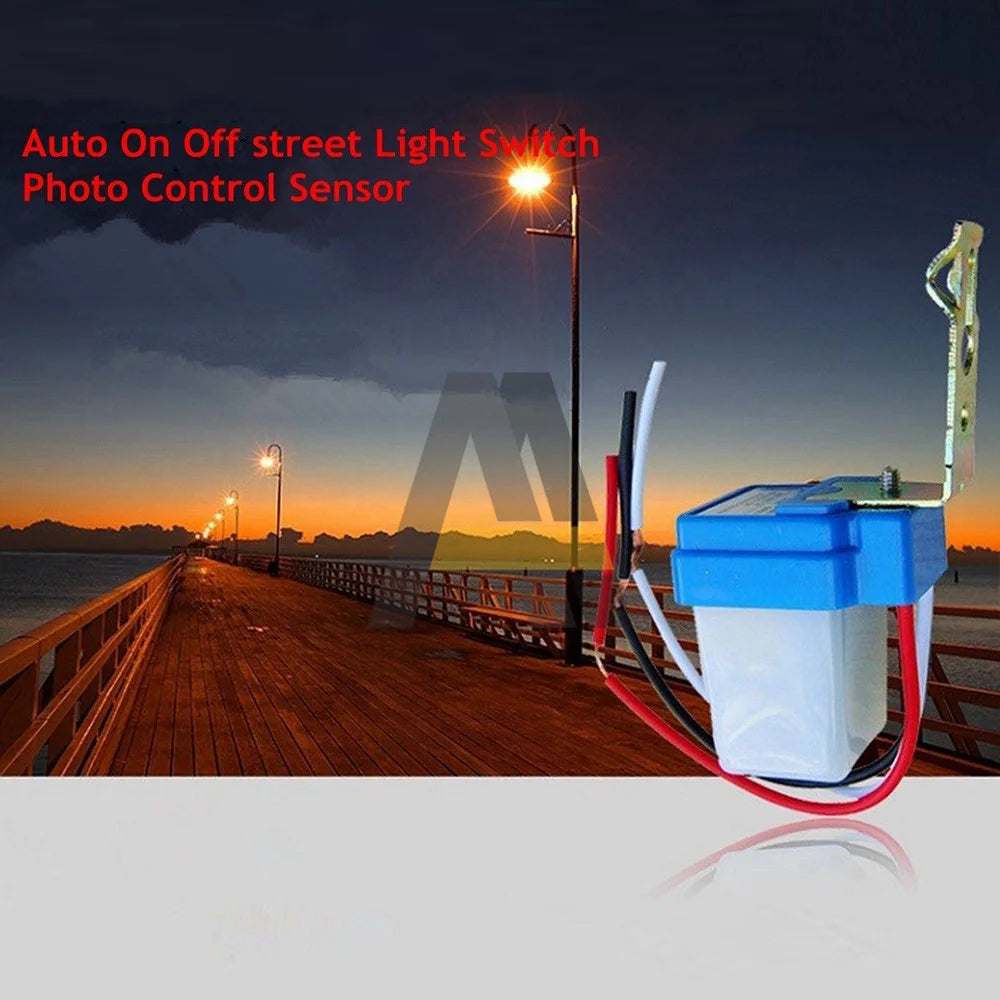 Automatic On Off Photocell Street Lamp Light Switch Controller DC AC 220V 12V 24V 10A Photo Control Photoswitch Sensor Switch