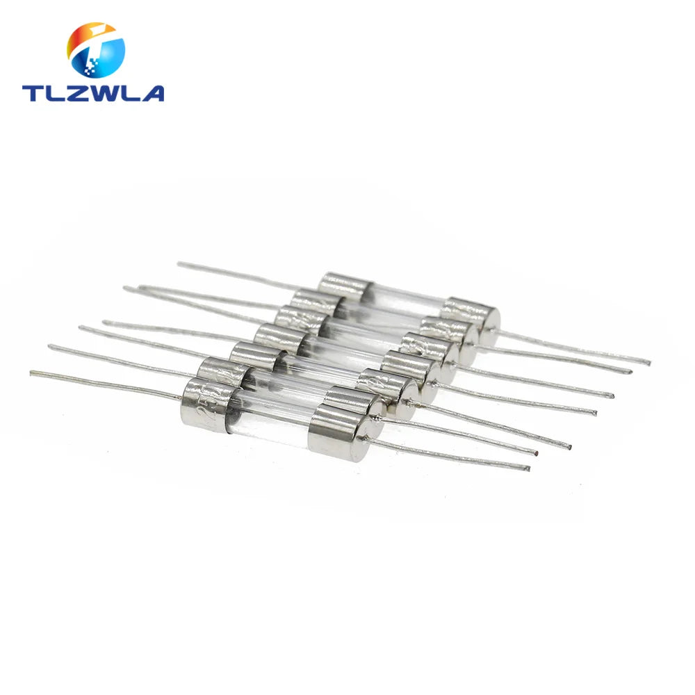 10PCS 5*20mm Axial Glass Fuse Fast Blow 250V With Lead Wire 5*20 F 0.5A/1A/2A/3A/3.15A/4A/5A/6.3A/8A/10A/12A/15A The fuse tube