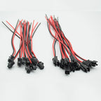 10pcs/5Pairs 10cm Long JST SM 2Pins Plug Male to Female Wire Connector cable pigtail Plug 2pin