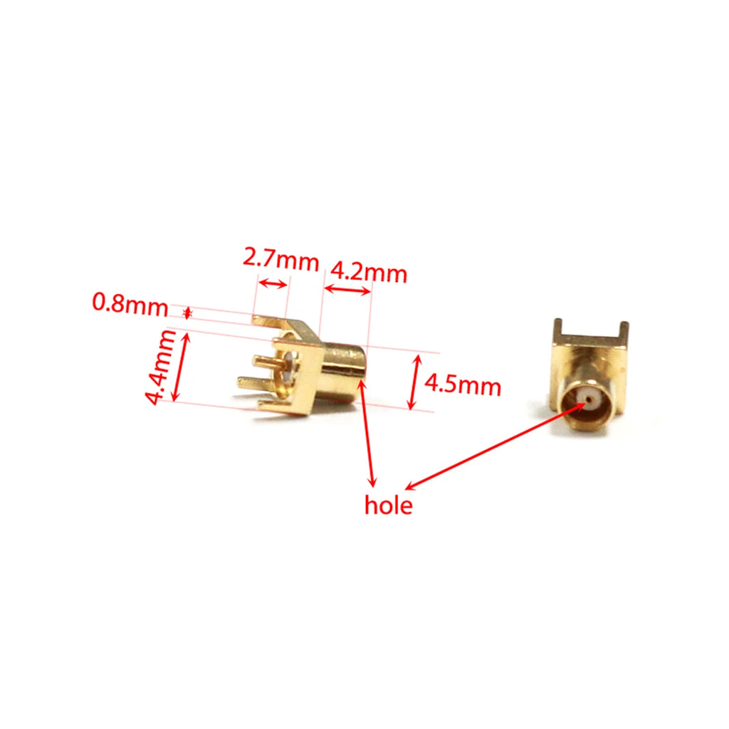 1PC MCX MMCX Male Female PCB Mount Straight RF Coax Connector Right Angle 90-Degree Goldplated Welding Terminal New