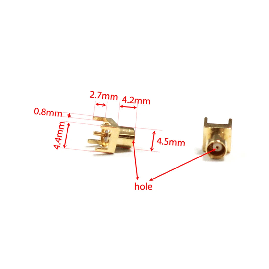 1PC MCX MMCX Male Female PCB Mount Straight RF Coax Connector Right Angle 90-Degree Goldplated Welding Terminal New