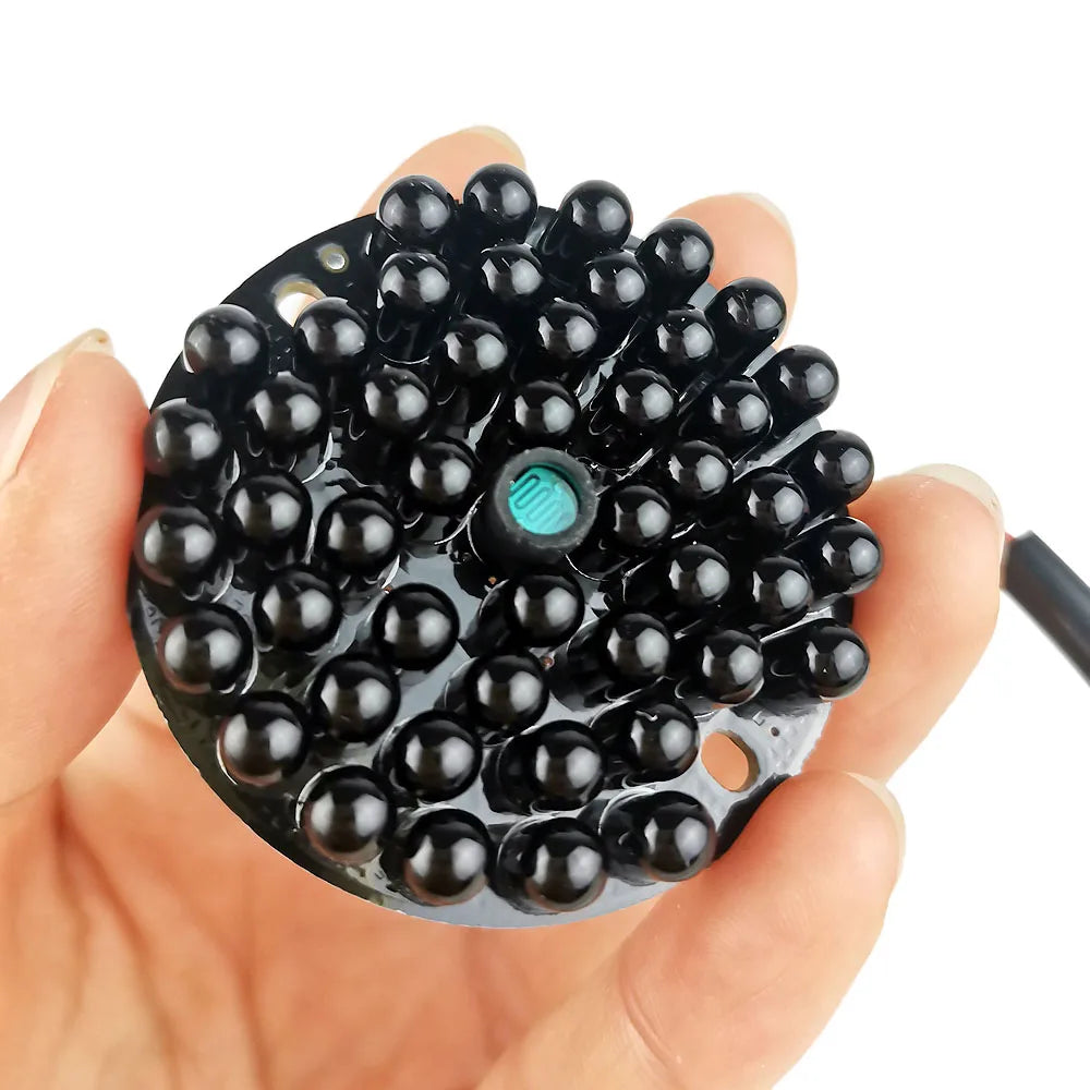 940nm Invisible Infrared 48pcs IR LEDs Night Vision IR Fill Lights PCB Board No Red Exposure At Night +Power Cable