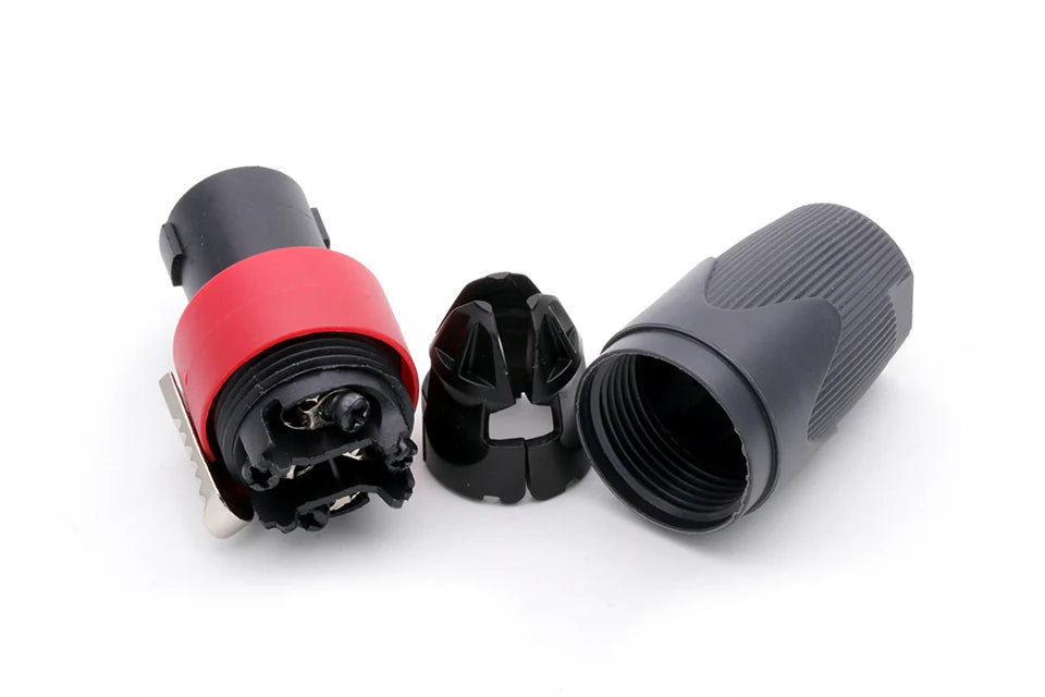 10PCS Speaker Powercon connector NL4FX Speakon 4 Pole Plug Male Professional audio power plug Red&Blue