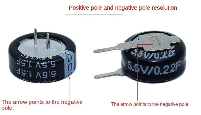 2PCS/Lot Super Capacitor 5.5V 0.1F 0.22F 0.33F 0.47F 0.68F 1F 1.5F 4.0F Button Type Farrah Supercapacitor VHC Type