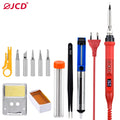 JCD 908U Electric Soldering Iron 80W 220V/110V With Switch Multi-function Button Adjustable Temperature Iron Welding Tools