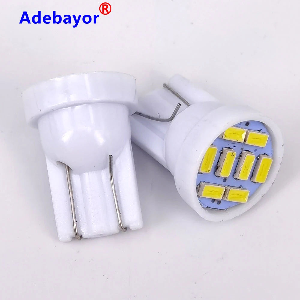 500pcs 5500k White T10 8 Smd 3014 LED 8smd 8led 194 168 192 W5W Wedge Led Reading Lamp Interior Lights DC 12V