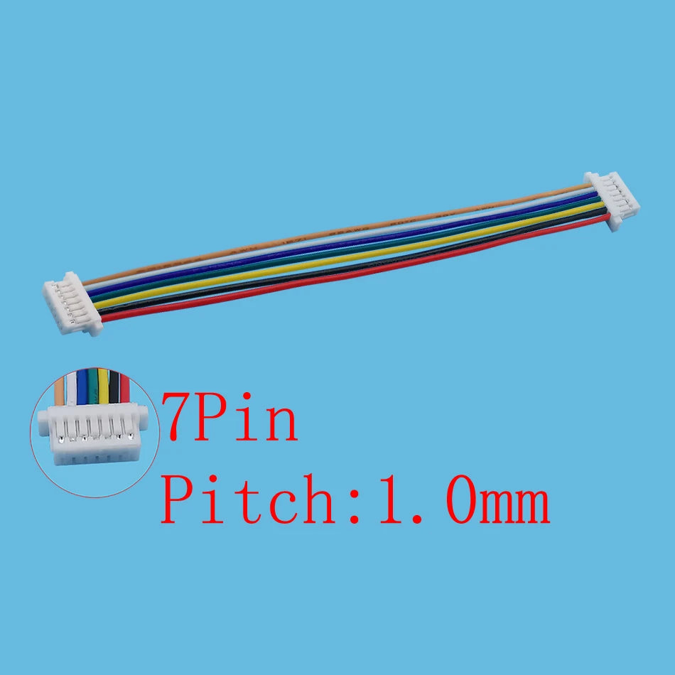 20Pcs JST SH1.0 1.0mm Pitch 2P 3P 4P 5P 6P 7P 8 Pin Female to Female Double Head Cable Wire Connector Length 10cm 28AWG