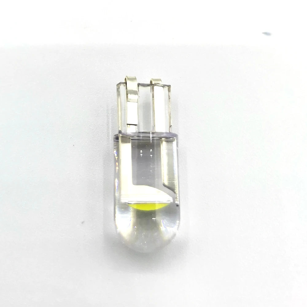 10x 2021 Newest W5W Led T10 Car Light COB Glass 6000K White Auto Automobiles License Plate Lamp Dome Read DRL Bulb Style 12V
