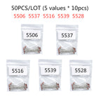 20-50pcs (5 values * 10pcs) LDR Photo Light Sensitive Resistor Photoelectric Photoresistor Kit for 5506 5516 5528 5537 5539