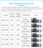WitMotion USB-UART 6-In-1 Converter, Multifunctional USB-TTL/RS485/232, TTL-RS232/485,232-485)Serial Adapter, CH340/ CP2102 Chip