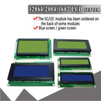 LCD1602 LCD 1602 2004 12864 module Blue Green screen 16x2 20X4 Character LCD Display Module HD44780 Controller blue black light