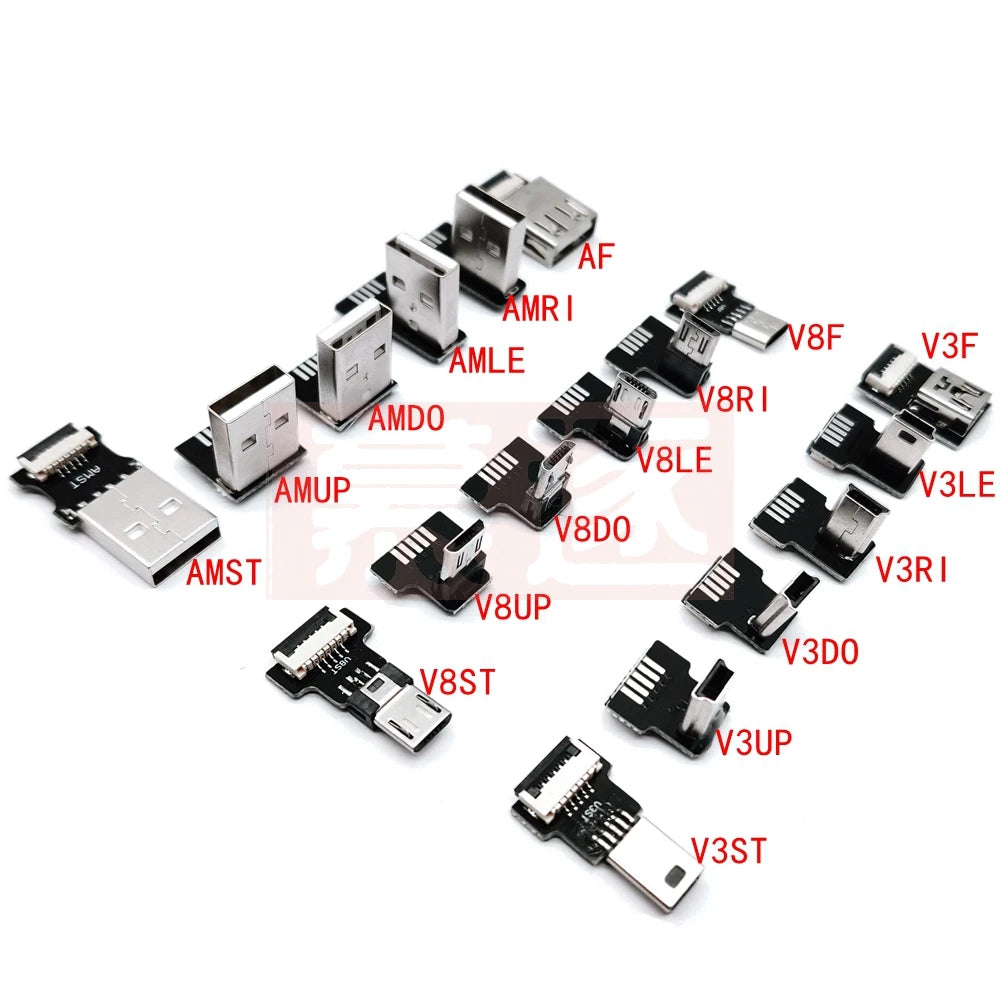 FPV Monitor Standard Mini USB Super Flache flexible FPC Lade Kabel 90 Grad Micro USB Band Kabel 10CM-50CM