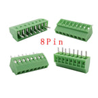 5/10Pcs KF128 2.54mm PCB Mini Screw Terminal Block Connector KF128-2.54 2/3/4/5/6/7/8/9/10/12/14/16Pin 150V 6A for 26-18AWG Cabl