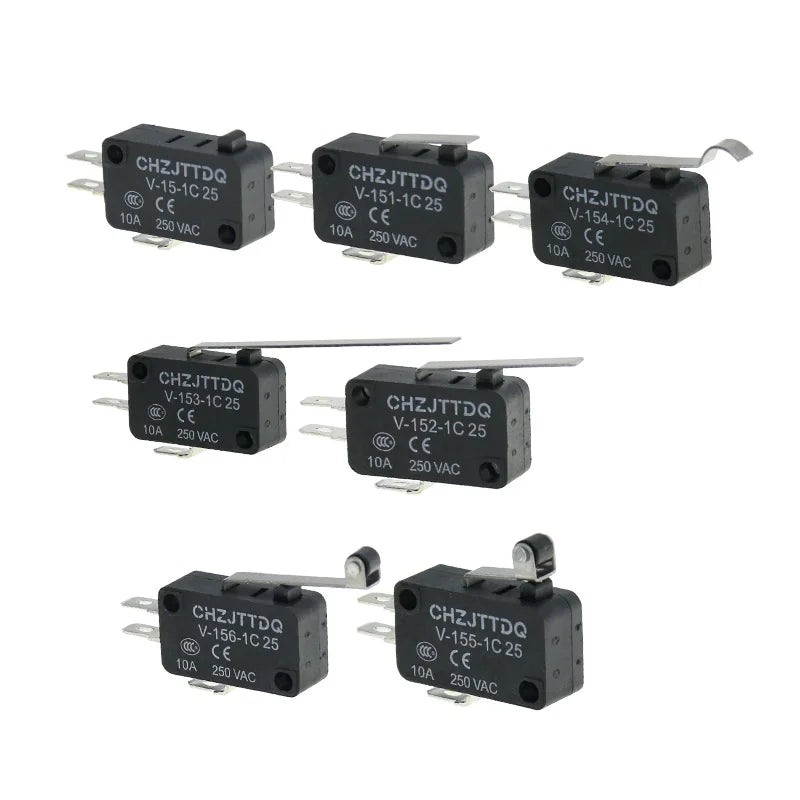 1PCS Micro Limit Switch CHZJTTDQ V-15.V-151.V-152.V-153.V-154.V-155.V-156.-1C 25 Travel Switch Limit Switch Silver Contact
