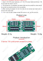 LIZAO 3S 4S BMS 20A 40A 60A 18650 Li-ion Battery Protection Board 11.1V-16.8V Enhanced Balance Charger Module