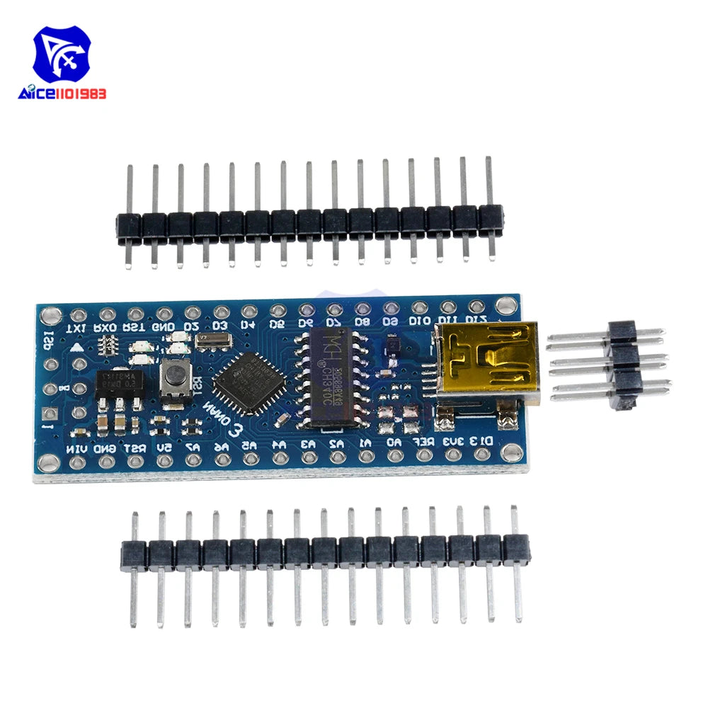 diymore for Arduino Nano V3.0 ATmega168 CH340 CH340G Mini USB Microcontroller Module Development Board for Arduino