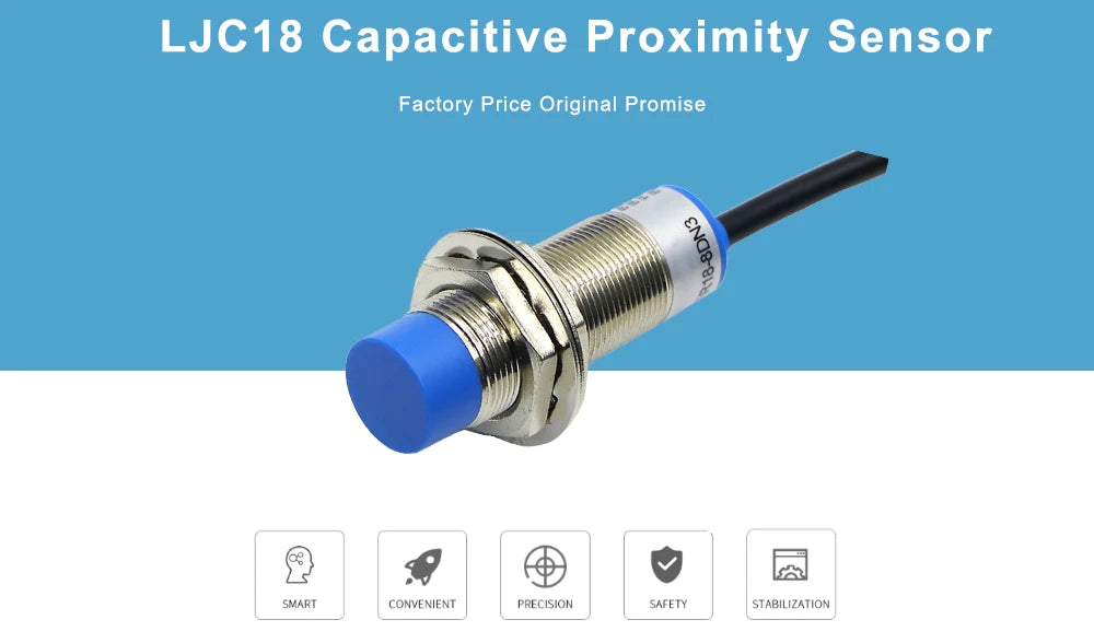 Capacitive Proximity Switch CM18 LJC18 Sn: 8mm DC6-36V AC90-250V NPN PNP NO NC NO+NC Capacity Proximity Sensor