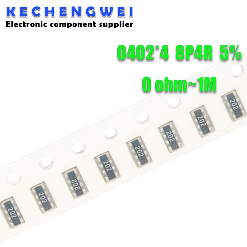 100pcs 0402*4 8P4R 2*4P SMD Network Resistor array 0 ~ 1M 1 10 22 47 100 220 330 470 1K 2.2K 4.7K 10K 22K 47K 100K 220K 470K ohm