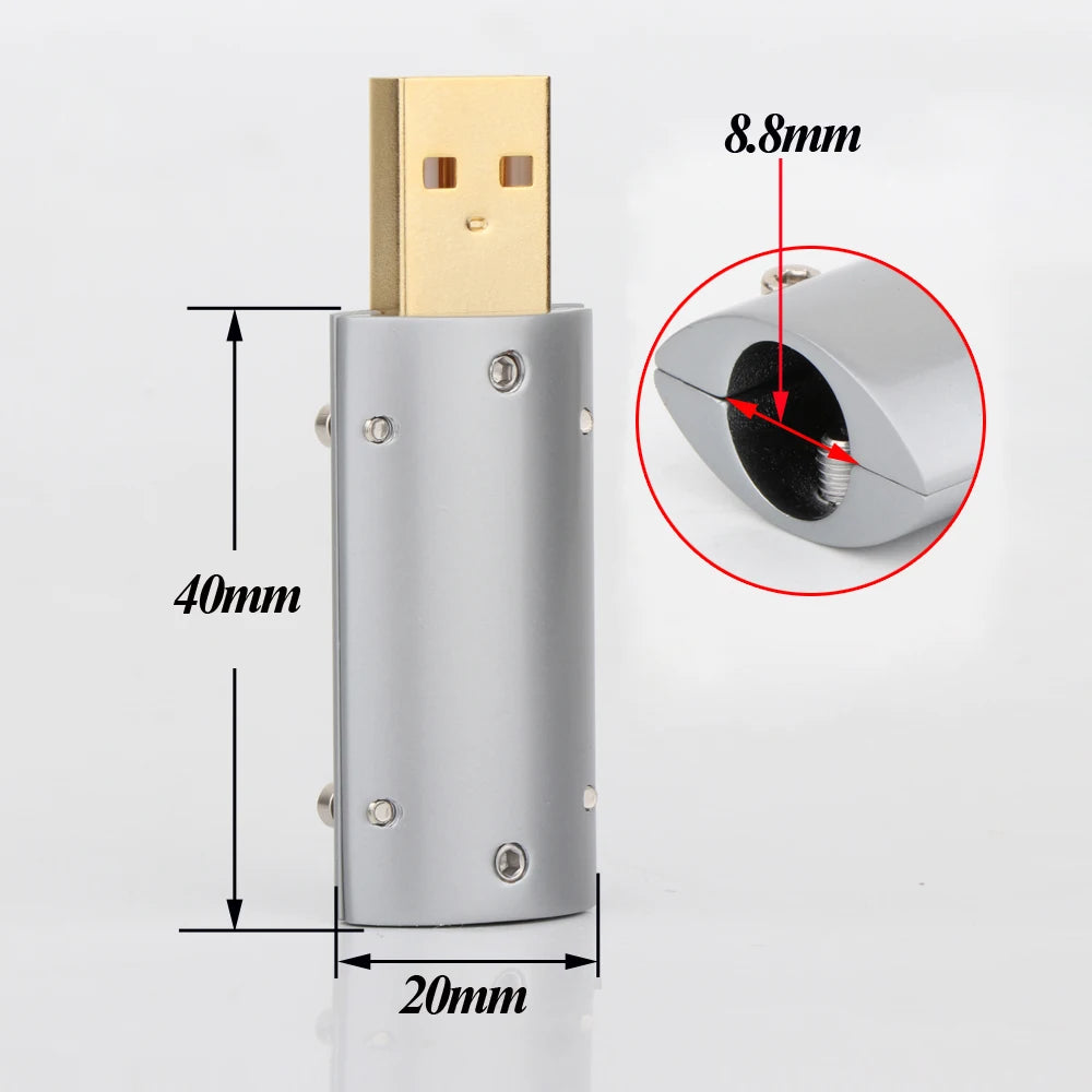Monosaudio A50G B50G 24K Gold Plated USB2.0 Plug USB A/B Connector  DIY USB Cable for Ipad Laptop