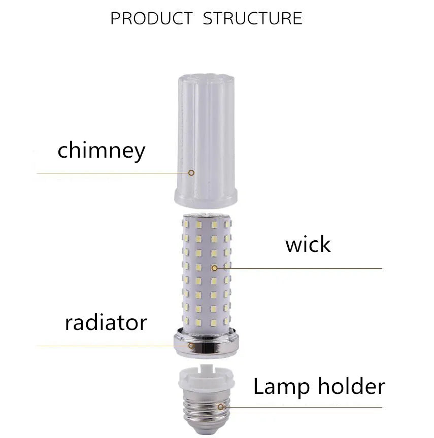 Super Long Lifespan E27 E14 12W 16W 20W 24W 40W LED Lamp Corn Bulb AC85-265V No Flicker 2835 SMD LED Light / Lighting